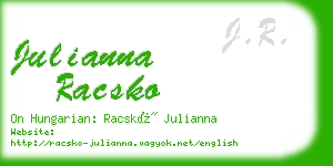 julianna racsko business card